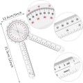 Miniatyrbillede 2 af 5: Prasacco 12 tommer goniometer, gennemsigtig ortopædisk vinkelmåler P