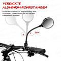 Miniatyrbild 4 av 5: 2-pack cykelbackspeglar för 22-32 mm styre - 3D-säkerhetsspeglar, 36