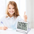 Miniatyrbild 4 av 5: Silver Digital Väckarklocka Skrivbord Temperatur LCD-skärm