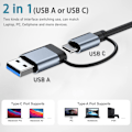 Miniatyrbillede 4 af 5: USB 3.0 Hub med 4 porte, USB C til USB 3.0 Hub til MacBook, Mac P