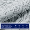 Miniatyrbillede 3 af 5: Lysegrå, sofaovertræk, 3 sæders jacquard damask sofaovertræk