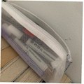 Miniatyrbillede 5 af 5: Hvid mesh blyantæske lynlås gennemsigtig pen taske nylon mesh penc