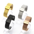 Miniatyrbilde 2 av 5: Release Watch Strap, Mesh Woven Metal Watch Band Clasp for Men and Women