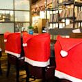 Miniatyrbillede 1 af 5: 10 stk. julehat til stole - julepynt til jul