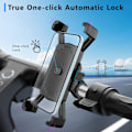 Miniatyrbillede 3 af 5: Sort Telefonholder - Stødsikker - Navigation - Cykelholder - 360