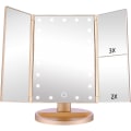 Miniatyrbilde 1 av 5: Lighted Vanity Mirror Touch Trifold Lighting 2x3x Magnification w