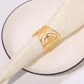 Miniatyrbillede 2 af 5: Guld Servietring 12PCS Jule Servietholder Servietring Serviet