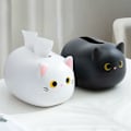 Miniatyrbilde 5 av 5: Kawaii katte-formet tørkepapirboks kjøkken serviett oppbevaringsboks toalettpapirbeholder