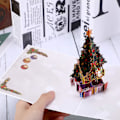 Miniatyrbillede 5 af 5: 2 stk. Julekort med Kuverter 3D Pop Up Julekort