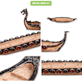 Miniatyrbilde 3 av 5: Dragebåt Røkelsebrenner Resin Viking Skip Røkelsebrenner Hånd