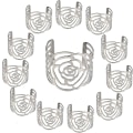 Miniatyrbillede 1 af 5: 12 stk. Servietring, Servietring Metal Openwork Servietholder Flow