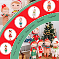 Miniatyrbillede 3 af 5: 38cm Julemand Snemand Plys Elf Legetøj, Hvid Jul Plys Snemand