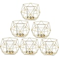 Miniatyrbild 1 av 5: Tealight-hållare Guld Ljusstake - Set om 6 Bröllopscenter