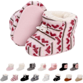 Miniatyrbild 1 av 5: 6-12 månader baby vinter varm fleece bootie, nyfödd halkfri mjuk