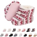 Miniatyrbillede 1 af 5: 6-12 måneder baby vinter varm fleece bootie, nyfødt skridsikker blød