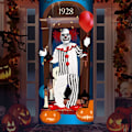 Miniatyrbilde 1 av 5: 1 stk Halloween klovn dørklistremerke – Kreativ 3D veggklistremerke for H