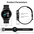 Miniatyrbilde 2 av 4: Smartklokke for kvinner, Bluetooth-smartklokke med pulsmåler og skritteller