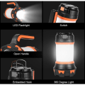Miniatyrbillede 3 af 5: 1 stk. orange genopladelig LED-lanterne, 1000 lumen 3600mAh 360° Cam
