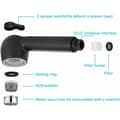 Miniatyrbilde 4 av 5: Noir Robinet Chromé Douche d'Evier avec 2 Types de Jet Tête de Do
