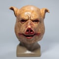 Miniatyrbillede 2 af 5: Latex Gris Maske, One Size，26*30*25cm