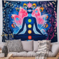 Miniatyrbild 3 av 5: Sju Chakra-tapet Färgglad Psykedelisk Mandala-tapet Yoga