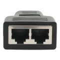 Miniatyrbillede 3 af 4: Rj45 1 til 2 port hun til hun splitter adapter, internet exte