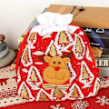Miniatyrbillede 5 af 5: 4 stk. Julegodteposer Stof Poser med Snøre Gave Giveaways f
