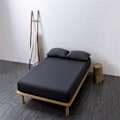 Miniatyrbillede 3 af 5: Sort Lagen 180x200cm Sort Mikrofiber Ekstra Dyb Lomme 2