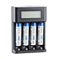 Miniatyrbillede 3 af 5: Basics Digital og smart oplader, til 4 AA, AAA batterier, sort