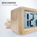 Miniatyrbild 3 av 5: Trädigital väckarklocka, LED väckarklocka utan tickande digital C