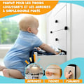 Pikkukuva 5 / 5: Turvallinen vauvan kaapin oven lukko (4 lukkoa + 1 avain), lapsiturvallinen D