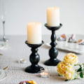 Miniatyrbilde 2 av 5: 2 stk Pillar Lysestake for Lys 80mm Kolonneformet Jern