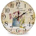 Miniatyrbild 1 av 5: 30cm Vintage Rustik Väggklocka, Tyst Trätavla Timer Klocka fo