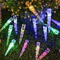 Miniatyrbild 3 av 5: 6,5 meter 30 lampor (8 funktioner solenergi), färgad LED-istapp