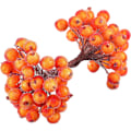 Miniatyrbild 1 av 5: Orangefärgade 50 stycken Holly Berries Frostade Frukt Holly Berries