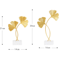 Miniatyrbild 2 av 5: Gyllene blad, Ginkgo Biloba prydnader, Metalldekoration för utomhus