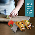 Miniatyrbillede 4 af 5: 4 stk. Tacoholdere i rustfrit stål Tacoholder i rustfrit stål