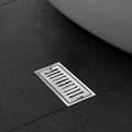 Miniatyrbilde 4 av 5: Antiskli vaskegrille, 20 × 10 cm sølv dusjfilter, rustfritt