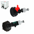Pikkukuva 1 / 4: Liitäntä 1000 litran IBC-säiliöön, jossa S60x6 ja 3/4 adapteriventtiili
