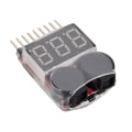 Miniatyrbillede 2 af 5: 1S-8S Batteritester, RC Batterialarm Buzzer Lipo Checker med L