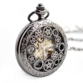 Pikkukuva 2 / 5: Taskukello Vintage Mekaninen Luminoid Steampunk Skeleton Roomalainen