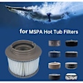 Miniatyrbillede 4 af 5: Pakke med 4 udskiftningsfiltre til Mspa FD2089, pool- og spafilter