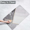 Miniatyrbillede 4 af 5: Grå 40×60cm skridsikker bademåtte absorberende badeværelse tæppe Diatomit