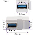Pikkukuva 2 / 5: USB A 3.0 Keystone -liitin 90 asteen kulma USB 3.0 A naaras