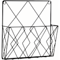Miniatyrbild 1 av 5: (svart) Multifunktionell väggmonterad metalltidningsställ för förvaring