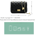 Miniatyrbillede 2 af 5: Designer håndtasker Læder Clutch Lille Quiltet Håndtaske Skuldertaske B