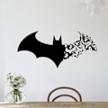 Miniatyrbilde 2 av 5: 1X Batman Black Halloween Series Veggklistremer Glass Veggklistremer