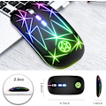 Pikkukuva 5 / 5: A20 2.4Ghz Langaton Hiiri Valoa Emitting Lataus RGB Pelaamiseen Pöytä