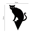 Miniatyrbillede 5 af 5: 3 stk. 25 cm haveornament Halloween-ornament sort kat silhuet