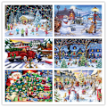 Miniatyrbild 3 av 3: Julstjärna, 1000 bitars pussel jul papper explosion trans